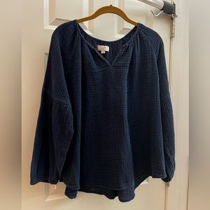 Loft Bohemian Tunic in Navy